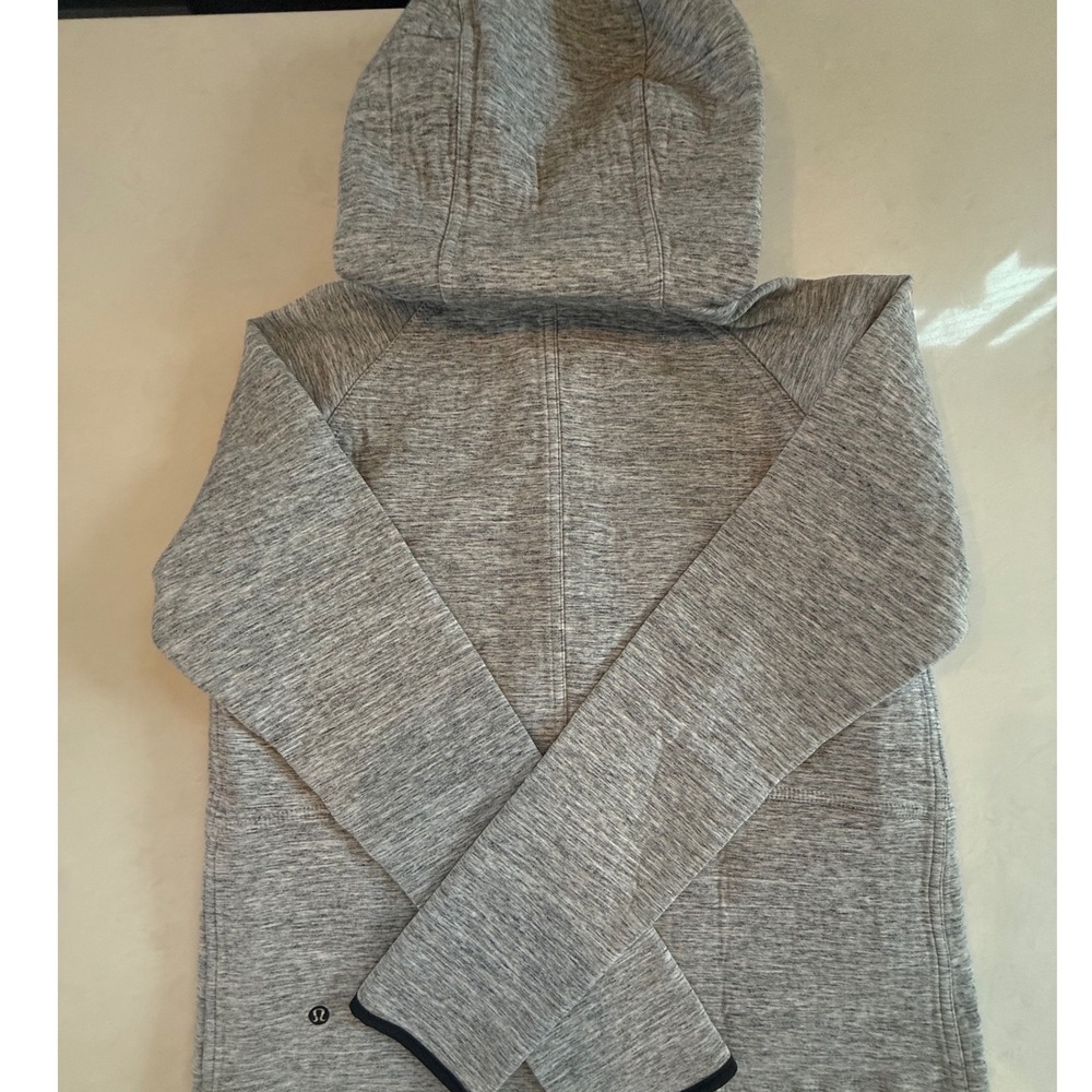 Lululemon City Bound Hoodie Womens 6 Heathered Space Dyed Size M Grey Full Zip‎ - Picture 4 of 10